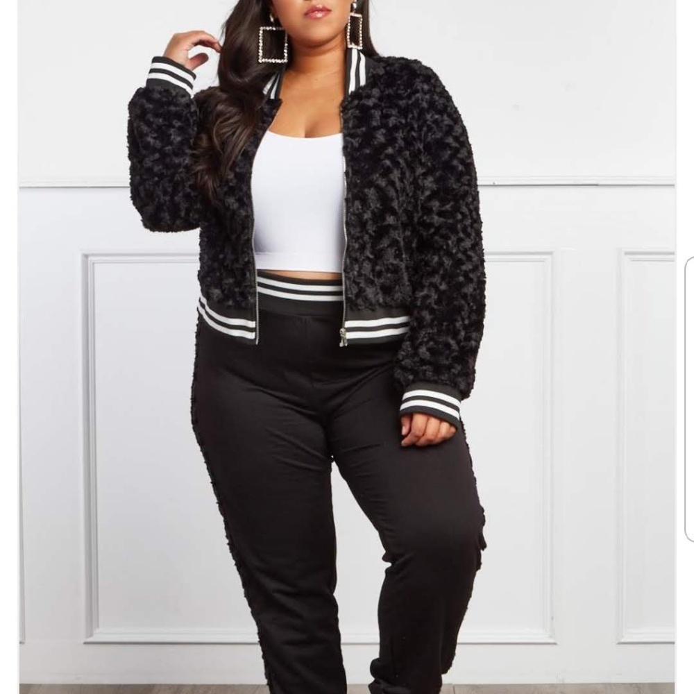 Rose's Fur Jacket + Pant Set